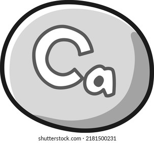 Illustration of Ca (calcium) character