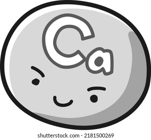 Illustration of Ca (calcium) character