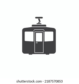 illustration of cable car, vector art.