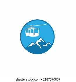 illustration of cable car, vector art.