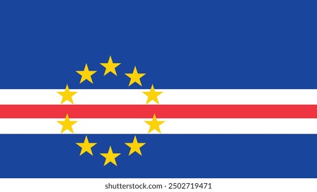 Illustration of Cabo Verde national flag