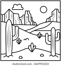 The Illustration of Cactus Desertcore