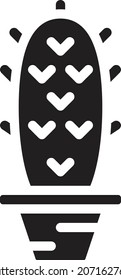 The illustration of cactus icon vector.