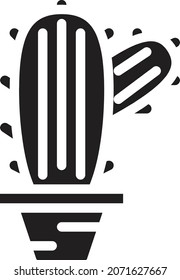 The illustration of cactus icon vector.