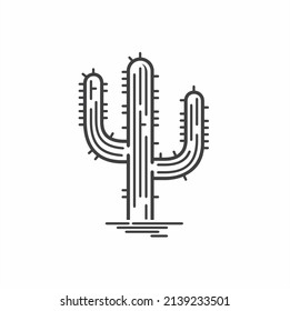 illustration of cactus tree, vector art.