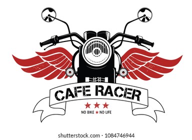 illustration of cafe racer