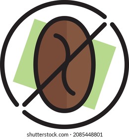 The illustration of caffeine free  icon vector. Suitable for food and beverages, restaurant bar or cafe.