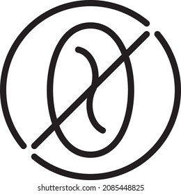 Ilustración del vector de icono libre de cafeína. Apropiado para comidas y bebidas, bar restaurante o cafetería.