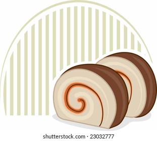 Illustration of cake in colour shading	