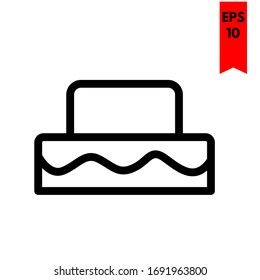 ilustración del icono plano de la tarta