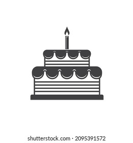 illustration of cake, food made from wheat flour, vector art.