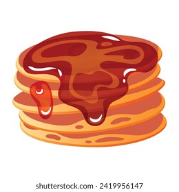Illustration of cake with honey. Vector illustration
