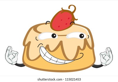 illustration of cake on a white background