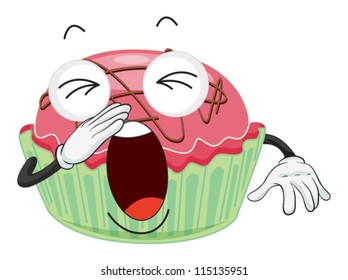 illustration of a cake on a white background