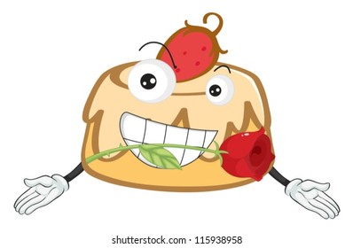 illustration of a cake on a white background