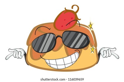 illustration of a cake on a white background