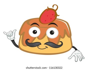 illustration of cake on a white background