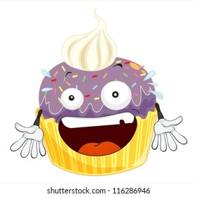 ilustración de una tarta sobre un fondo blanco