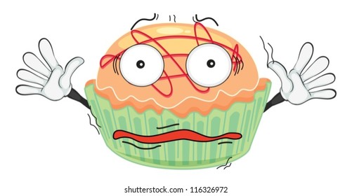 illustration of a cake on a white background