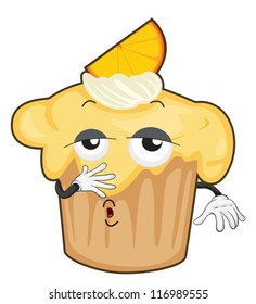 ilustración de una tarta sobre un fondo blanco