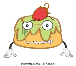 illustration of a cake on a white background