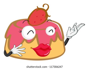 illustration of a cake on a white background