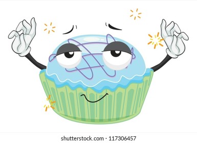 ilustración de una tarta sobre un fondo blanco