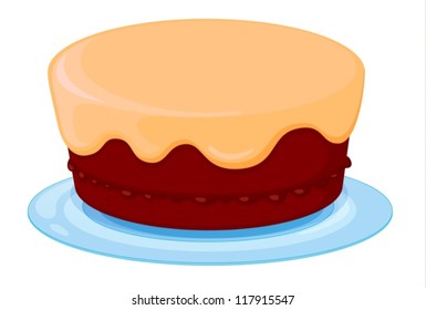 illustration of a cake on a white background