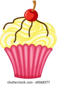 illustration of cake on a white background