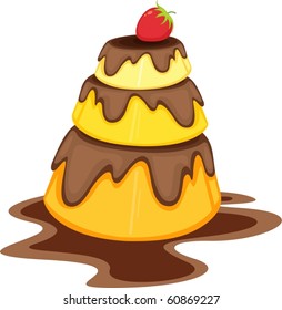 ilustración de una tarta sobre un fondo blanco