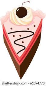 ilustración de una tarta sobre un fondo blanco