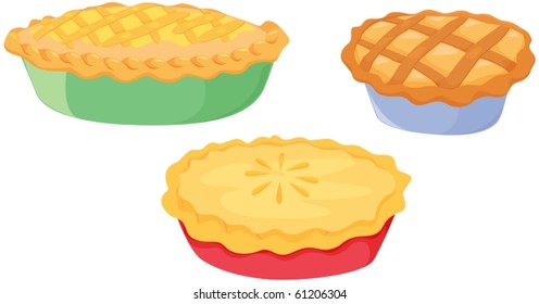 ilustración de una tarta sobre un fondo blanco
