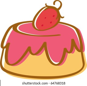 illustration of a cake on a white background