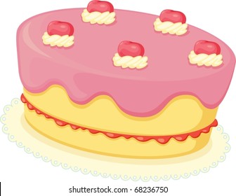 Illustration von Kuchen auf weißem Hintergrund