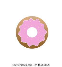 Illustration of a cake with strawberry jam. 
Vector illustration of a cake with strawberry jam isolated on a white background. 