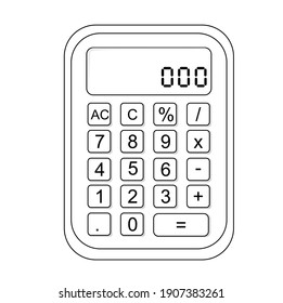 Illustration Calculator Black White Vector Illustration Stock Vector ...