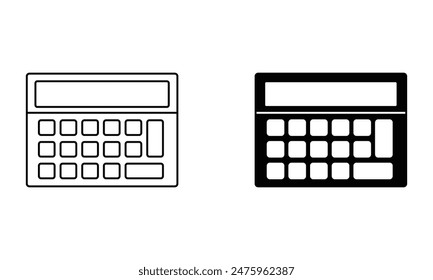 illustration of calculator, calculating machine icon vector