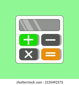 Illustration of calculator cartoon vector