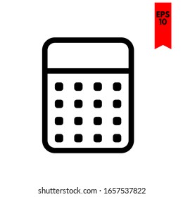 illustration of calculator flat icon