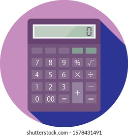Illustration of calculator in flat and simple design