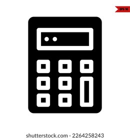 illustration of calculator glyph icon