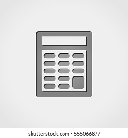 Illustration of calculator grey icon