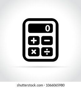 Illustration of calculator icon on white background