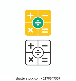 illustration of calculator, calculator icon, vector art.