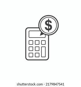 illustration of calculator, calculator icon, vector art.