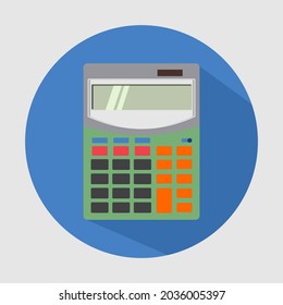 Ilustración de la máquina calculadora, vector de inspiración de icono de calculadora plana.