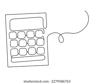 illustration of a calculator in one-line style.