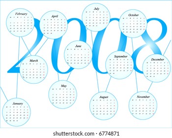  Illustration of calendar for 2008. year