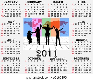 Illustration of calendar for 2011