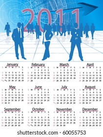 Illustration of calendar for 2011. year
